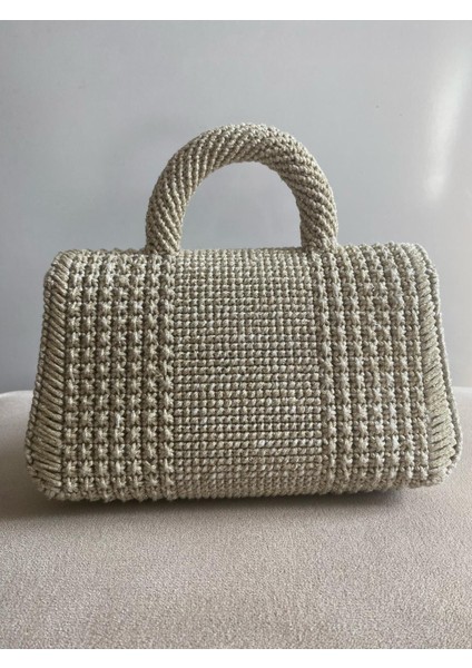 Handmade Örgü Kanvas El Çantası