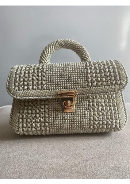 Handmade Örgü Kanvas El Çantası