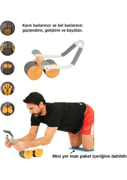 Karın kası egzersiz tekerleği akıllı fren özellikli evde spor mekik şekillendirici