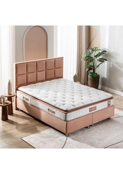 Ultra Ortopedik Touch Brown Orijinal Pedli Yaylı Yatak (27Cm) 100X200