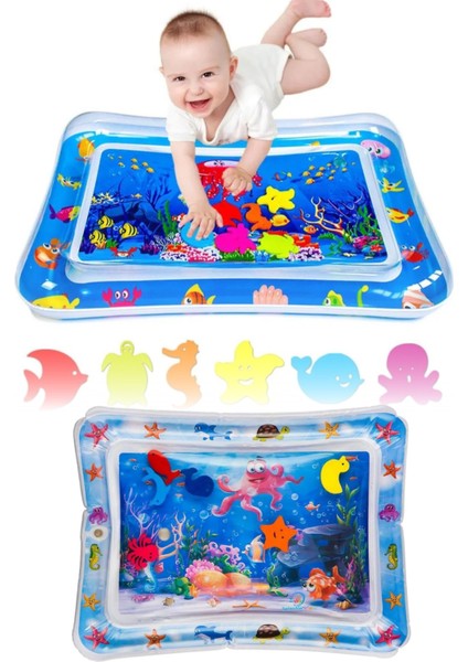 Bebek Su Matı Tummy Time Aktivite Oyuncağı Su Havuzu