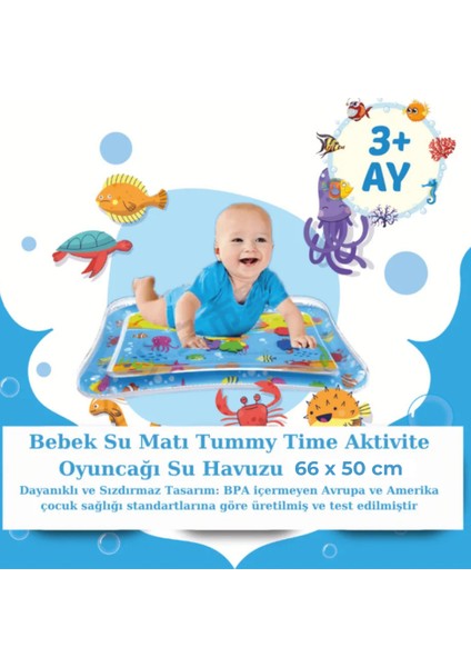 Bebek Su Matı Tummy Time Aktivite Oyuncağı Su Havuzu fırsatları