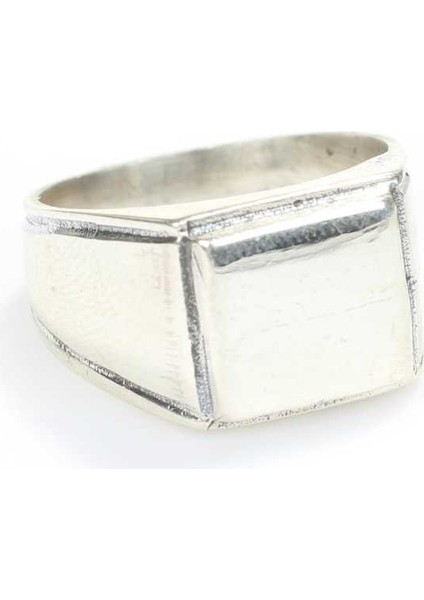 925 Ayar Gümüş Kare Kaşlı Erkek Yüzük