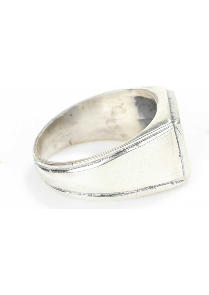 925 Ayar Gümüş Kare Kaşlı Erkek Yüzük fiyatları