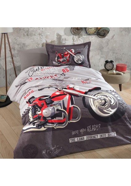 Ranforce Nevresim Takımı Tek Kişilik Street King V1 Gri