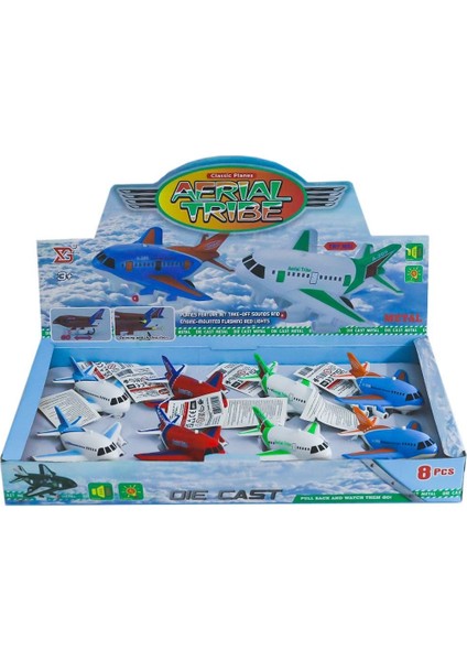 XG879-209 Sesli Işıklı Metal Çek Bırak Uçak -Birliktoys