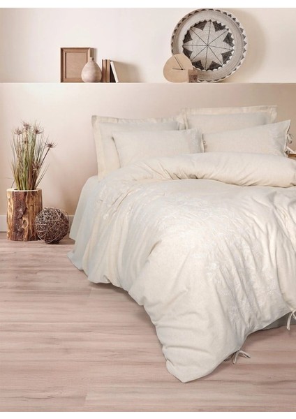 Cotton Keten Çift Kişilik Nevresim Takımı Kivora