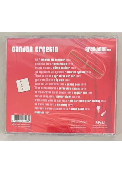 Candan Erçetin Aranjman CD (Jelatininde Sıfır Orijinal Dönem Baskı Cd)