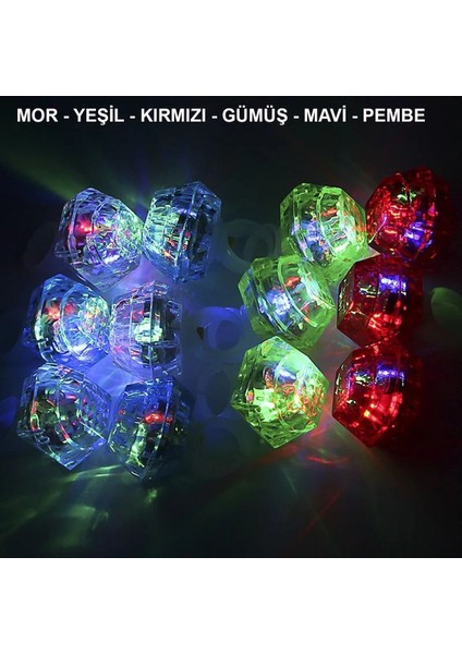 Kristal LED Parti Yüzük Seti (6'lı)