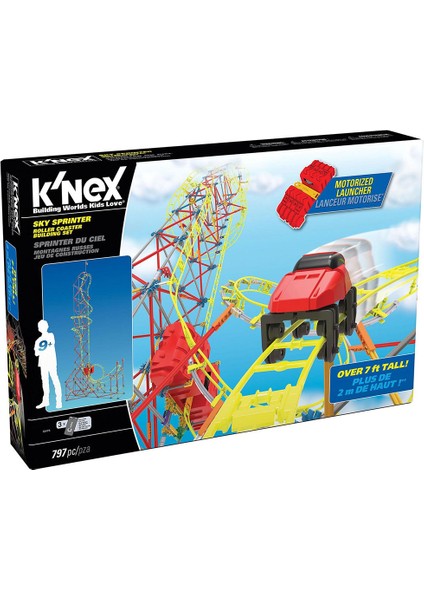 K’nex Sky Sprinter Roller Coaster Seti (Motorlu) Thrill Rides Kne