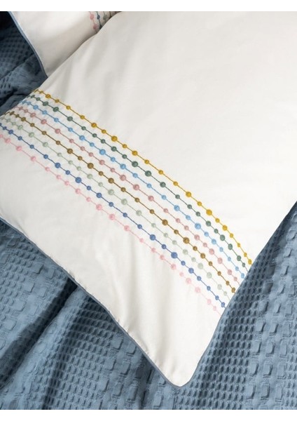 Aura Çift Kişilik Pike Takımı Pebble Indigo