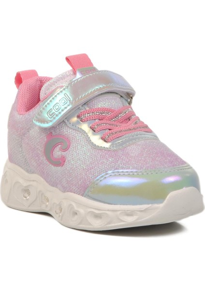 Gümüş Cırtlı Işıklı Kız Çocuk Spor Ayakkabı B