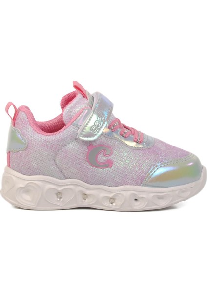 Gümüş Cırtlı Işıklı Kız Çocuk Spor Ayakkabı B modelleri