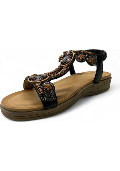 7053 Kadın Anatomik Taşlı Sandalet modelleri