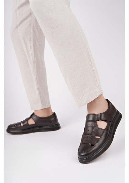 Oliver Garantili Erkek Günlük Klasik Deri Rahat Ortopedik Sandalet