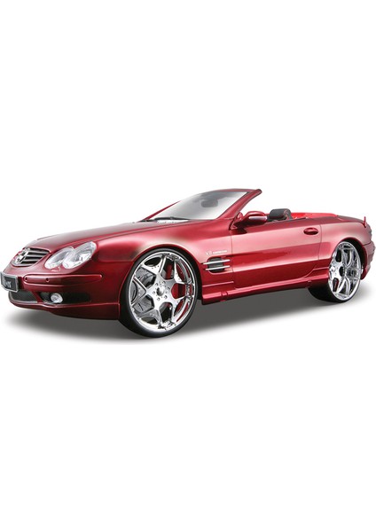 Mercedes Sl 55 Amg Convertible 1:18 Model Araba Kırmızı