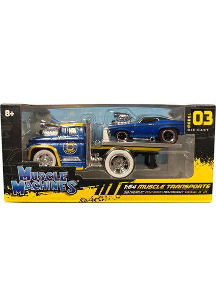 Muscle Machines Taşıyıcı ve Araç Set 1/64 03 59050