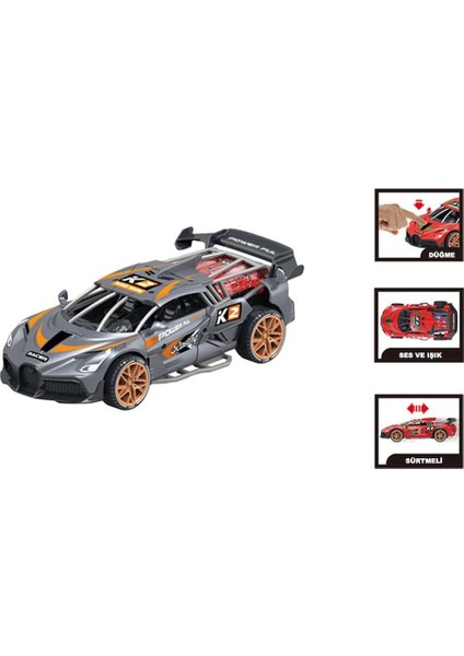 MG-D500-04-06 Sesli ve Işıklı Sürtmeli Spor Araba