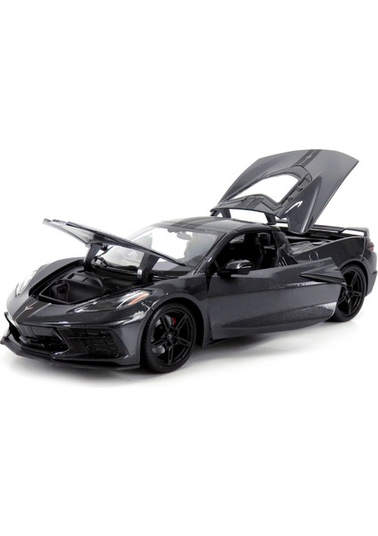 1/18 2020 Chevrolet Corvette Stingray Model Araba Gri