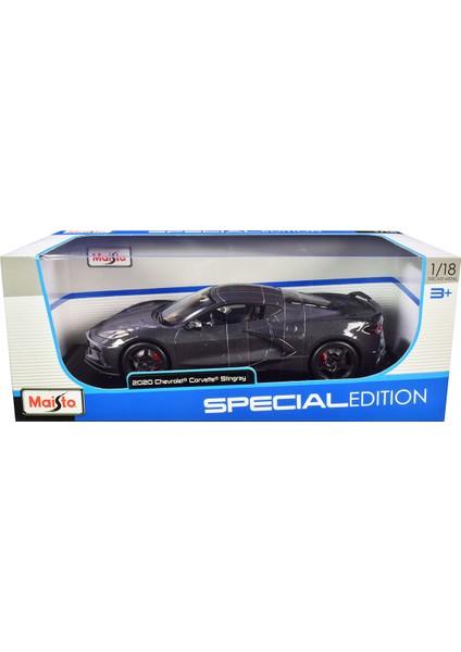 1/18 2020 Chevrolet Corvette Stingray Model Araba Gri