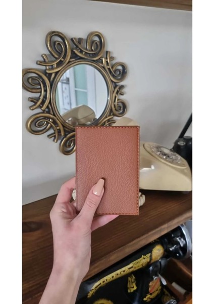 Deri Dikişli Oto Ruhsat Kılıfı Ruhsat Kabı Araç Ruhsat Koruyucu