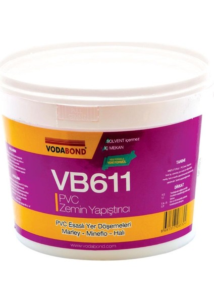 VB611 Pvc Esaslı Yer Döşeme Zemin Yapıştırıcı 800 Gr.