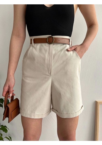 Gabardin Kumaş Şort
