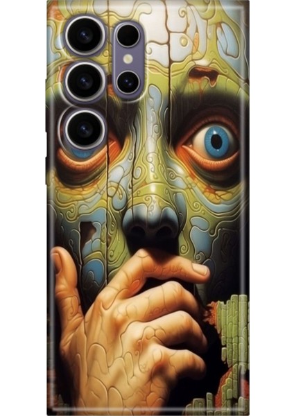 Samsung Galaxy S24 Ultra Kılıf Motifli Renkli Esnek Silikon Iluzyon