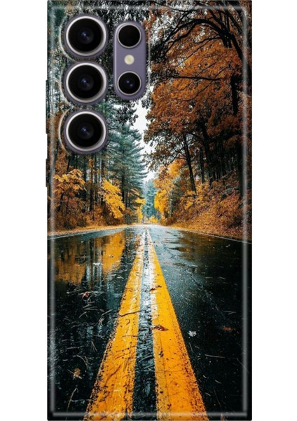 Samsung Galaxy S24 Ultra Kılıf Motifli Renkli Esnek Silikon Korku Yolu