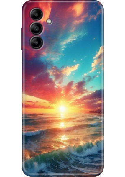Samsung Galaxy A14 Kılıf Tasarım Esnek Silikon Okyanus