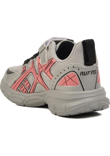 Gümüş Pembe Cırtlı Fileli Hafif Kız Çocuk Spor Ayakkabı F fırsatları