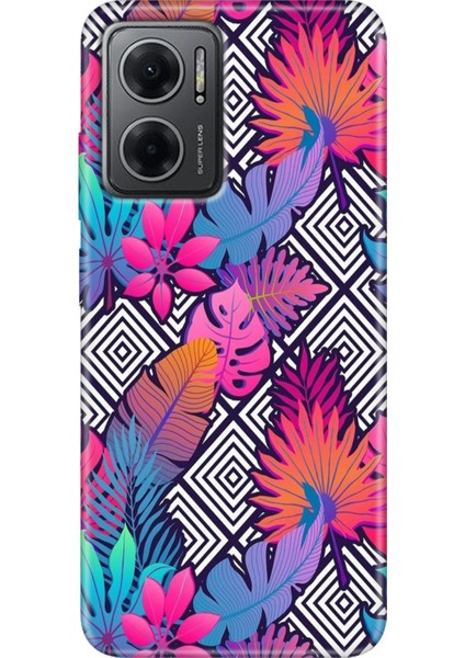 Xiaomi Redmi Note 11E Kılıf Desenli Design Silikon Botanik