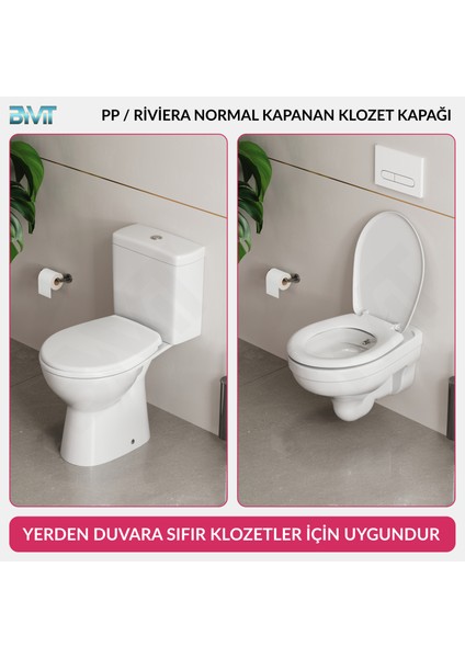 Rivera Klozet Kapağı Normal – Beyaz, Tak-Çıkar, Oval Uyumlu, kolay montajlı indirimleri