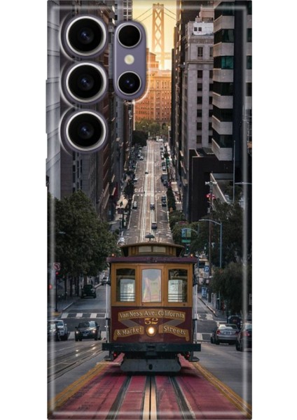 Samsung Galaxy S24 Ultra Kılıf Motifli Renkli Esnek Silikon California