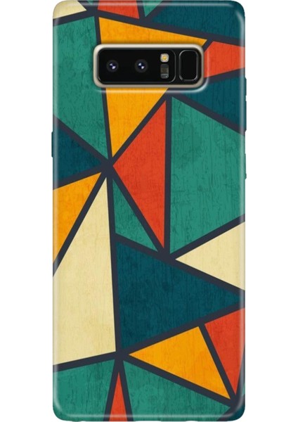 Samsung Galaxy Note 8 Kılıf Renkli Temalı Note8 Silikon Wall