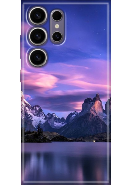 Samsung Galaxy S24 Ultra Kılıf Motifli Renkli Esnek Silikon Kuzey