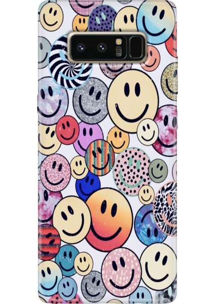 Samsung Galaxy Note 8 Kılıf Renkli Temalı Note8 Silikon Emojix
