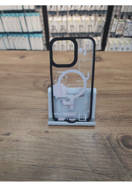 Apple iPhone 14 Promax Uyumlu Güçlü Magsafe Özellikli Siyah Kenarlıklı Içi Şeffaf Desenli Kılıf fırsatları