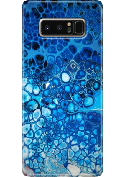 Samsung Galaxy Note 8 Kılıf Renkli Temalı Note8 Silikon Derin Mavi