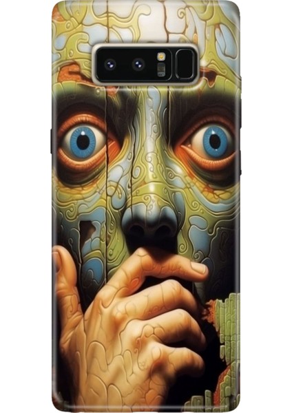 Samsung Galaxy Note 8 Kılıf Renkli Temalı Note8 Silikon Iluzyon