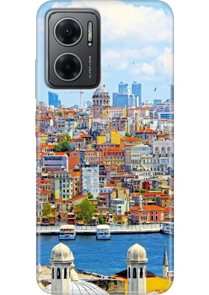 Xiaomi Redmi Note 11E Kılıf Desenli Design Silikon Istanbul