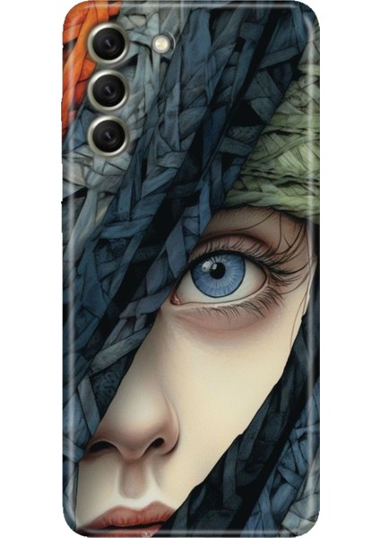 Samsung Galaxy S21 Fe Kılıf Desenli Kapak Renkli Tpu Uv Siluet