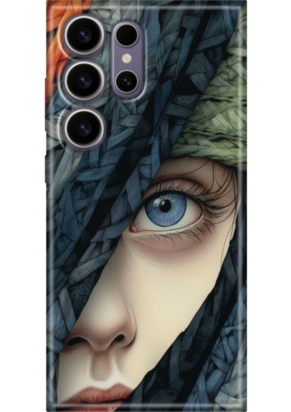 Samsung Galaxy S24 Ultra Kılıf Motifli Renkli Esnek Silikon Siluet