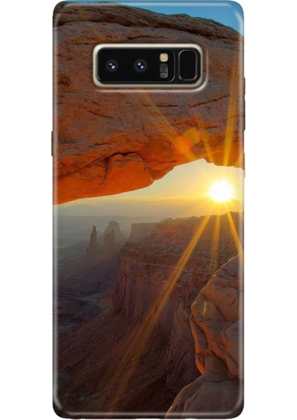 Samsung Galaxy Note 8 Kılıf Renkli Temalı Note8 Silikon Sun