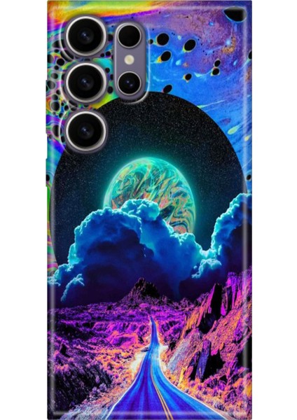 Samsung Galaxy S24 Ultra Kılıf Motifli Renkli Esnek Silikon Dream Road