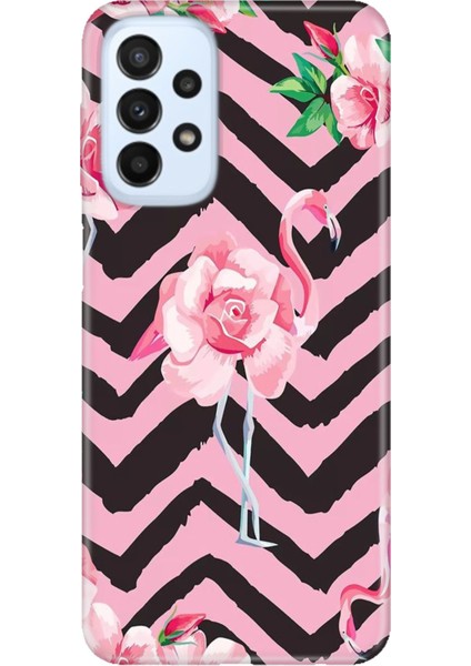 Samsung Galaxy A23 Kılıf A23 Silikon Tasarım Stok Flamingo