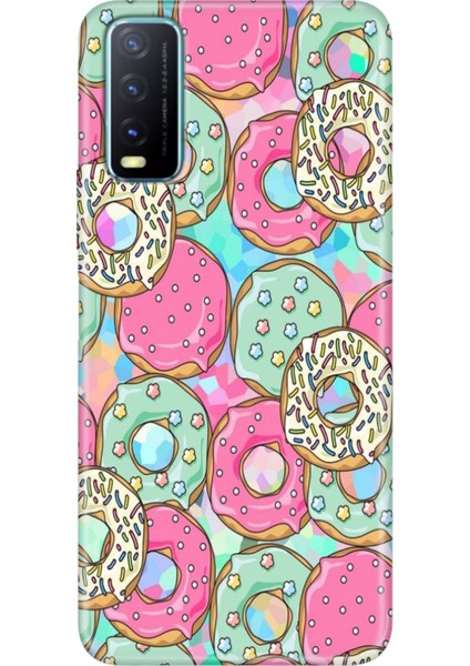 Vivo Y20 Y20S Y11S Uyumlu Kapak Kılıf Desenli Kapak Renkli Tpu Uv Donut