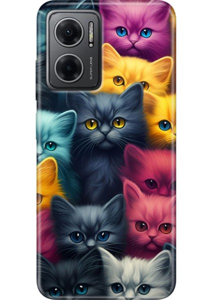 Xiaomi Redmi Note 11E Kılıf Desenli Design Silikon Kedi Ordusu