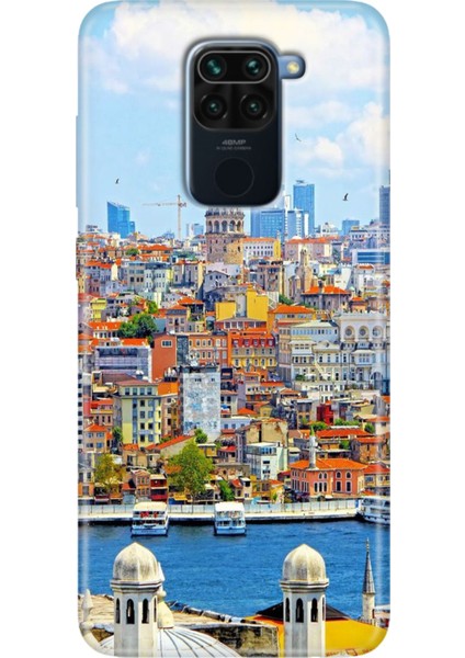 Xiaomi Redmi Note 9 6.53" Kılıf Desenli Tasarım Silikon Istanbul