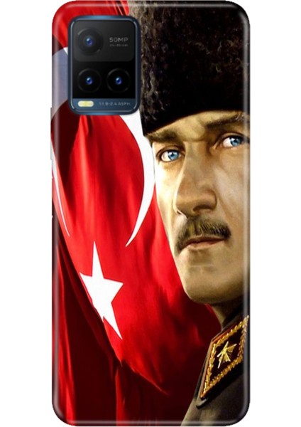 Vivo Y21S Uyumlu Kapak Kılıf Desenli Kapak Renkli Tpu Uv Mustafa Kemal